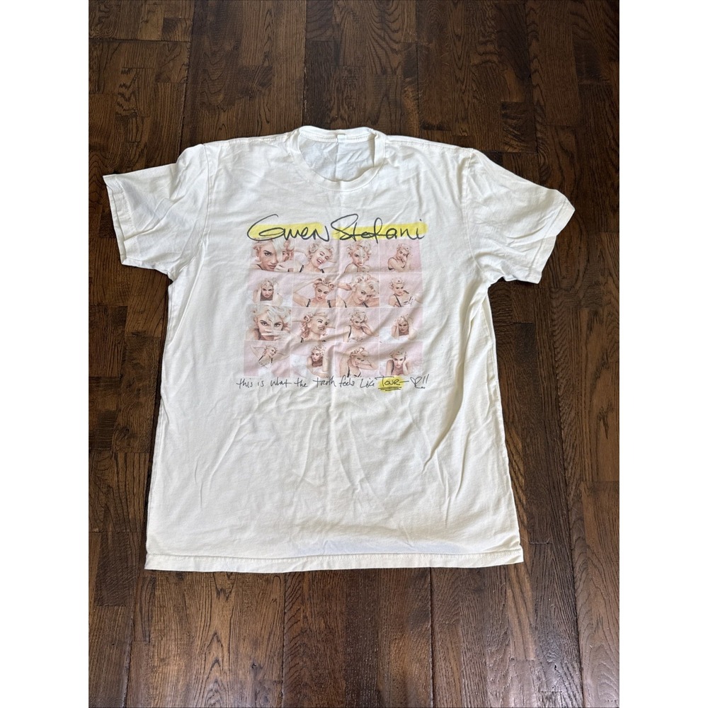 Gwen Stefani 2016 Tour T‑Shirt Cream Unisex Large What The Truth Feels Like